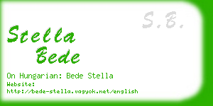 stella bede business card